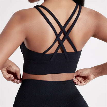 Cross Back Yoga & Pilates Sports Bra