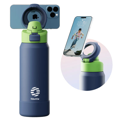 Stainless Steel Water Bottle with Magnetic Phone Holder