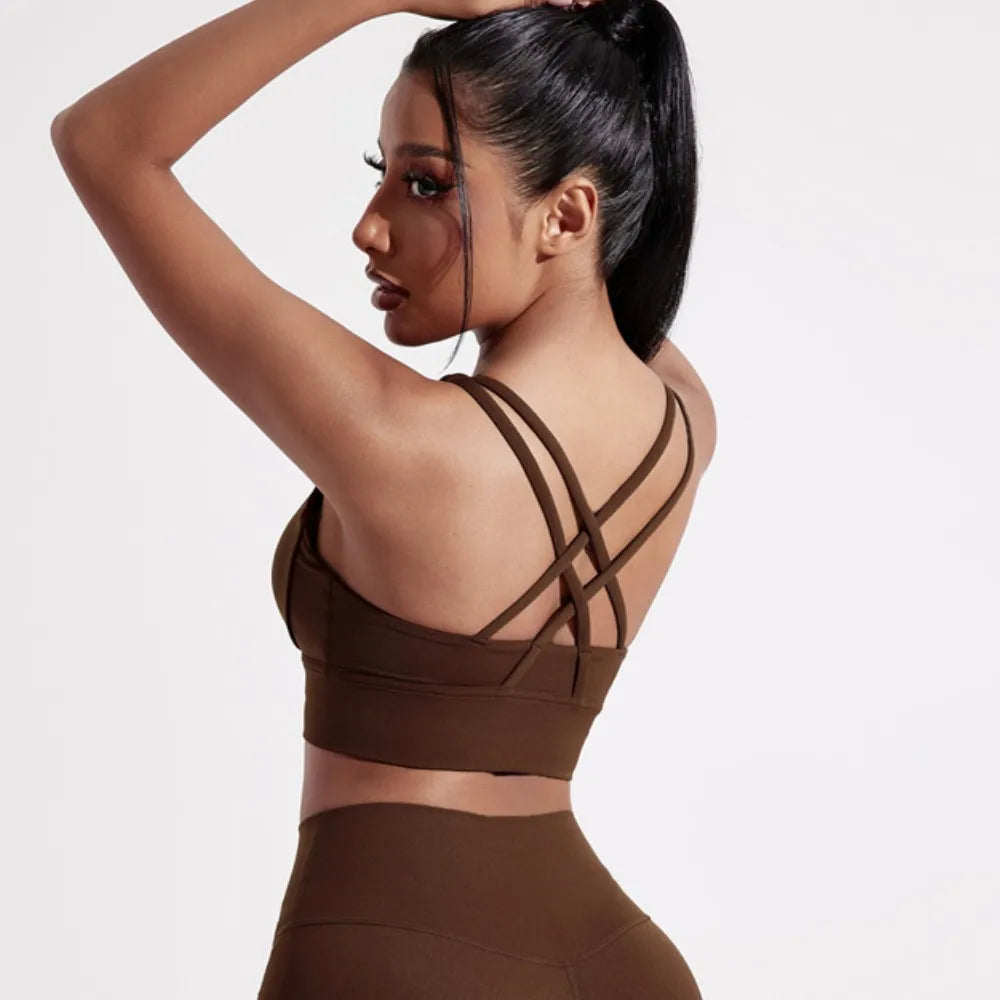 Cross Back Yoga & Pilates Sports Bra